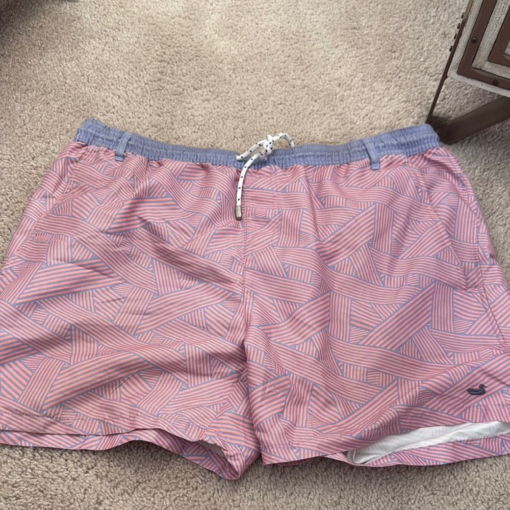 Southern Marsh Pink Patterned Swim Shorts
